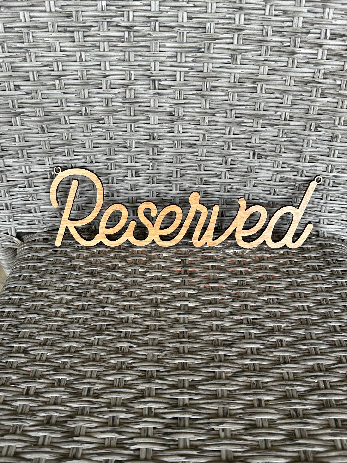 Wood Reserved Sign for Wedding Tables & Event Seating