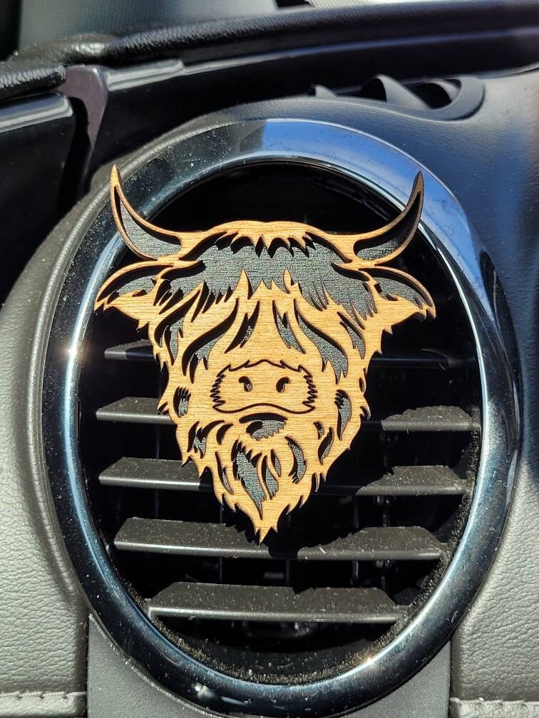 Highland Cow Vent Clip