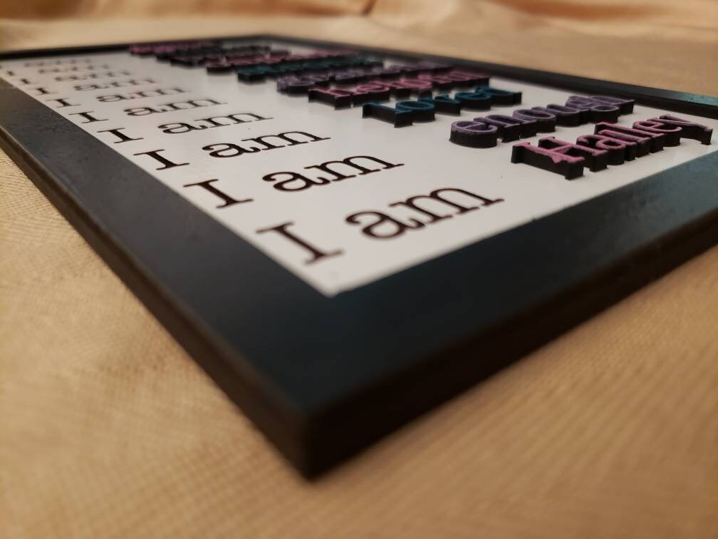 Inspirational Wooden Affirmation Sign