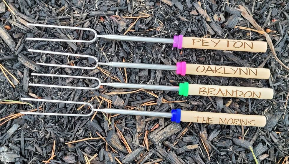 Personalized Campfire Roasting Sticks