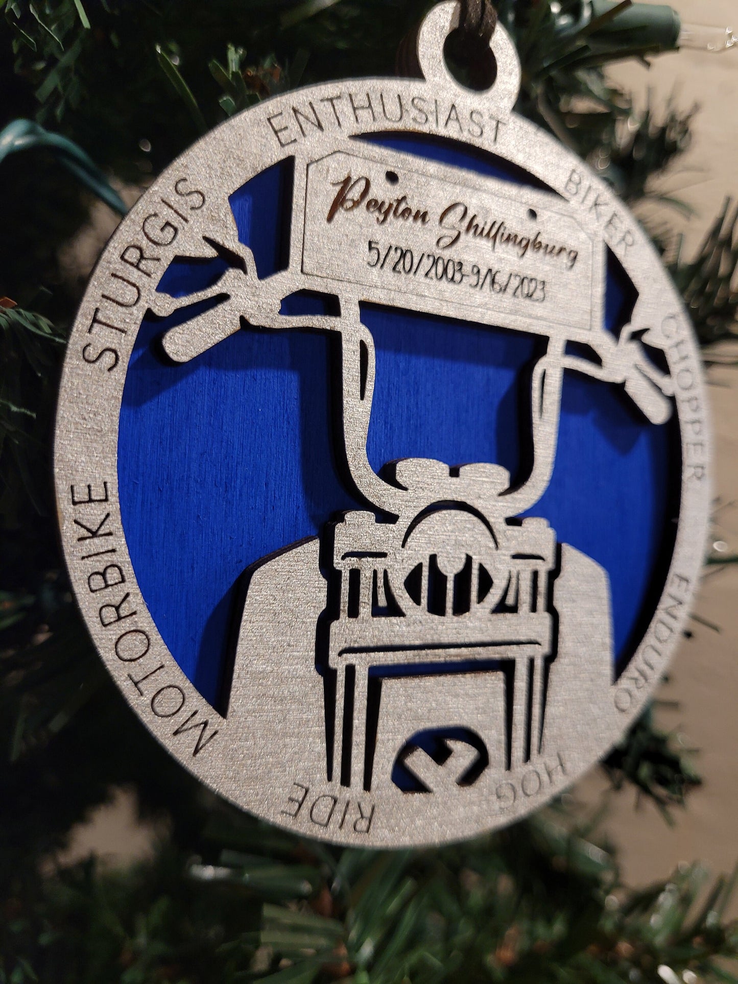 Motorcycle Memorial Ornament
