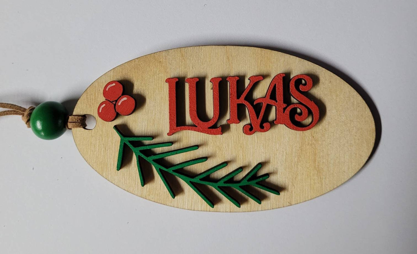 Holly & Rattan Stocking Tags