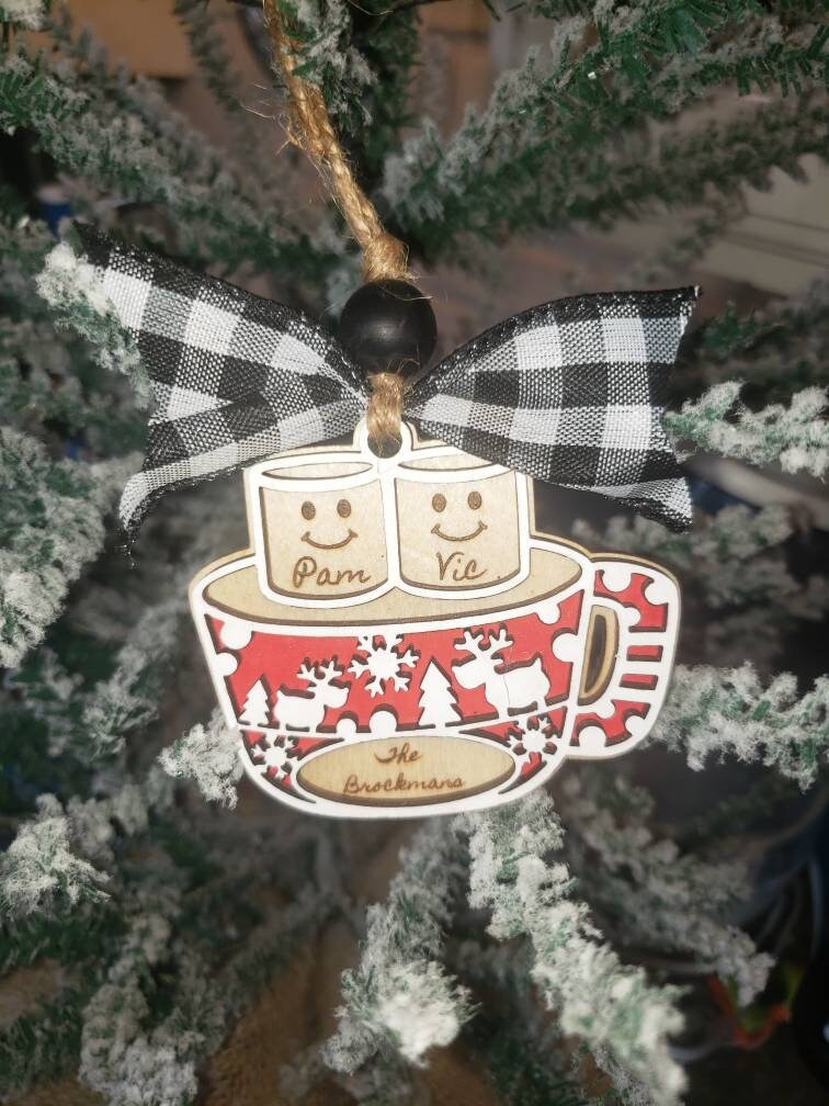 Personalized Marshmallow Family Christmas Ornament