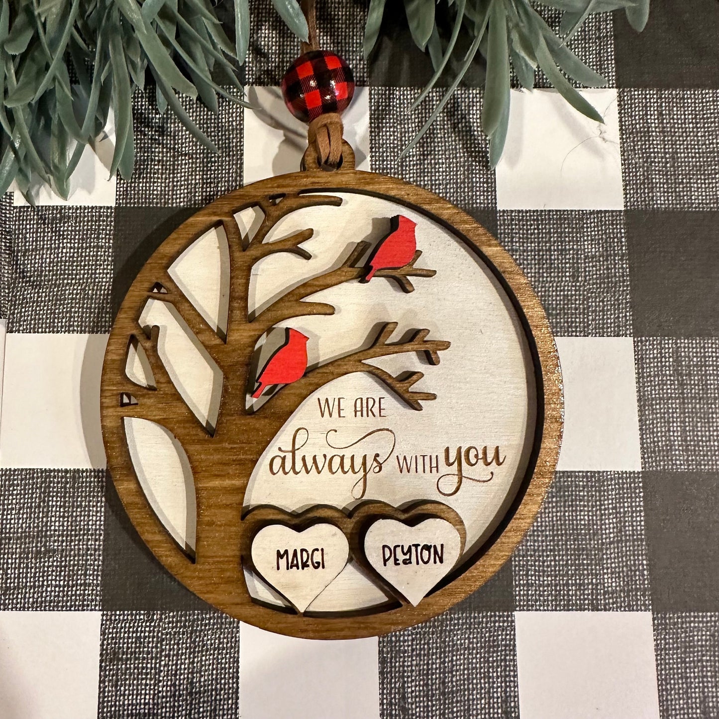Personalized Cardinal Memorial Ornament