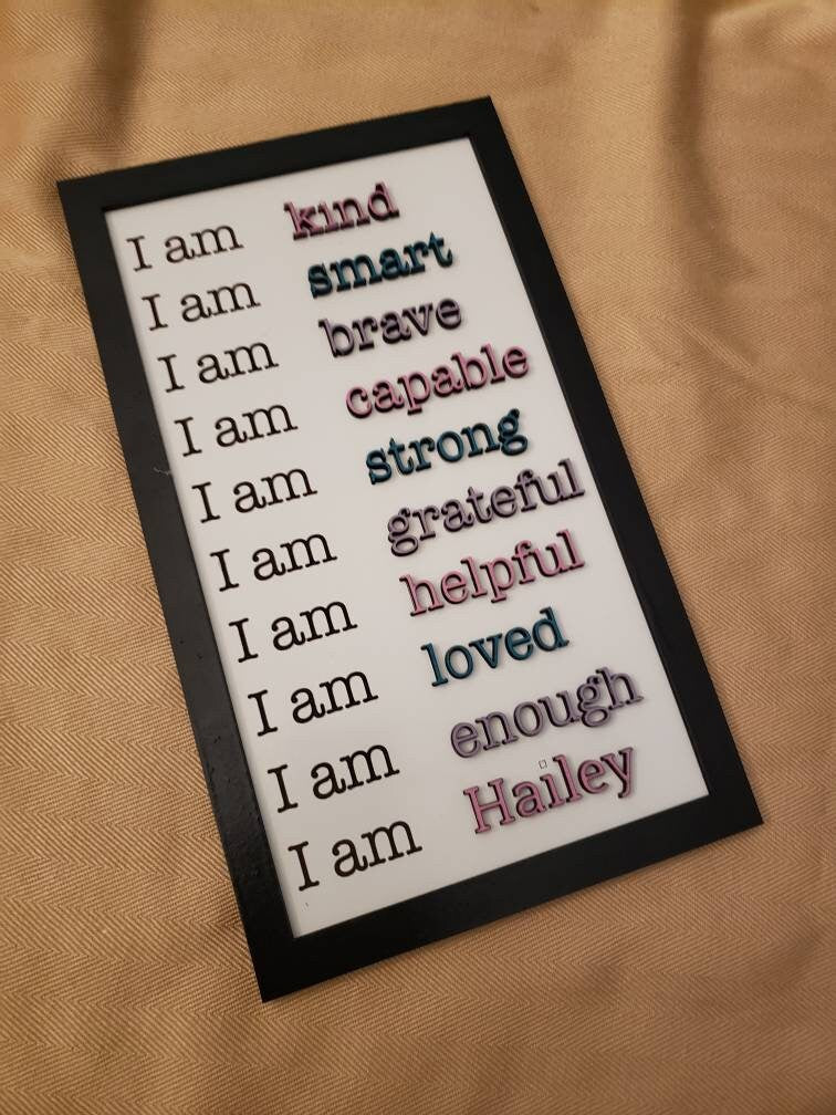 Inspirational Wooden Affirmation Sign