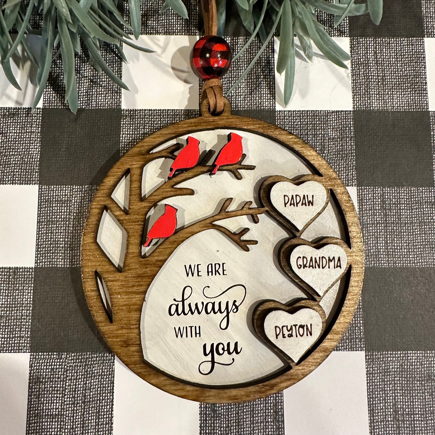Personalized Cardinal Memorial Ornament