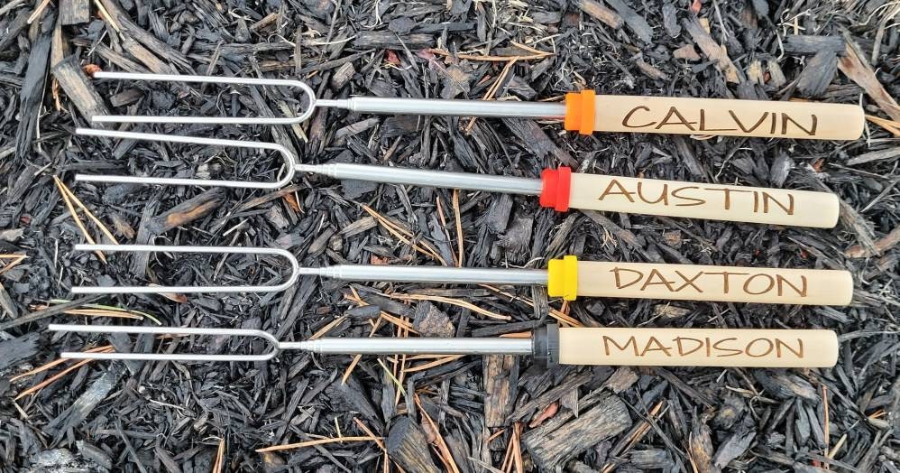 Personalized Campfire Roasting Sticks