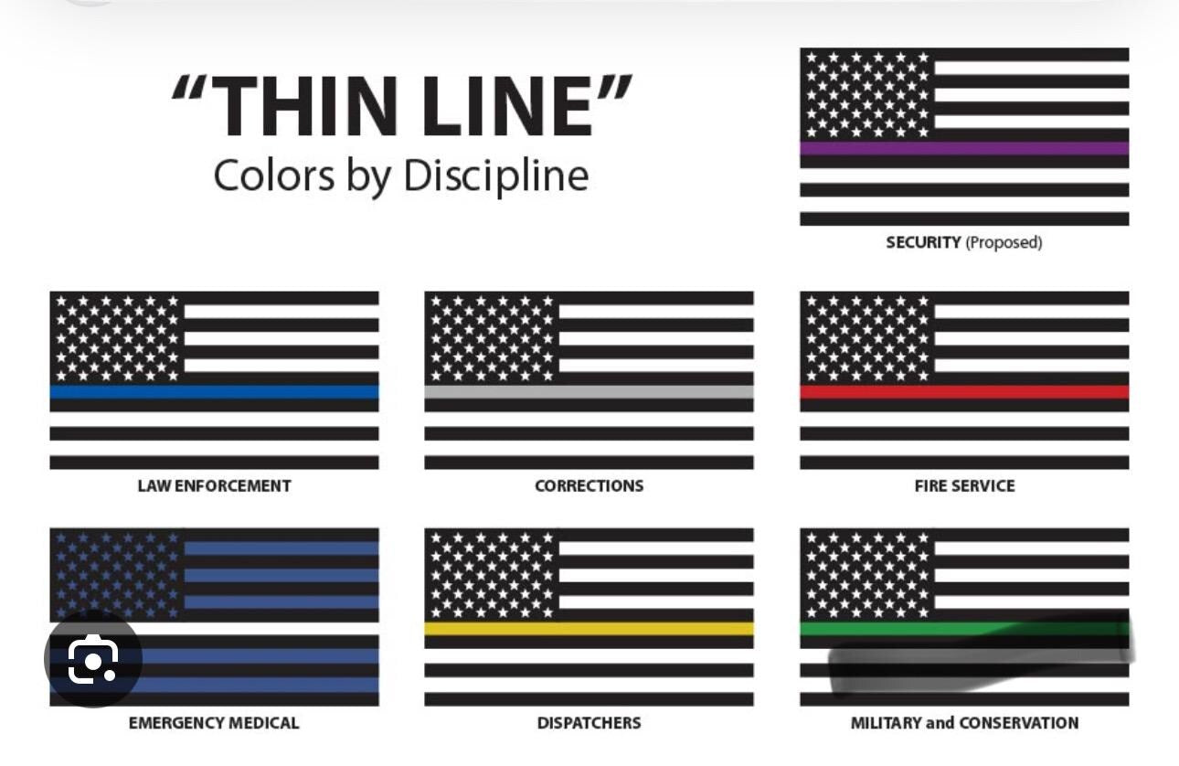 Wooden Thin Line Flag