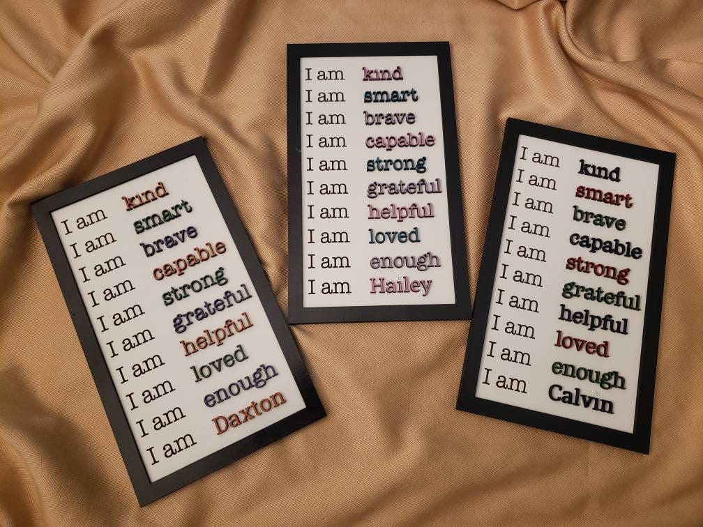 Inspirational Wooden Affirmation Sign