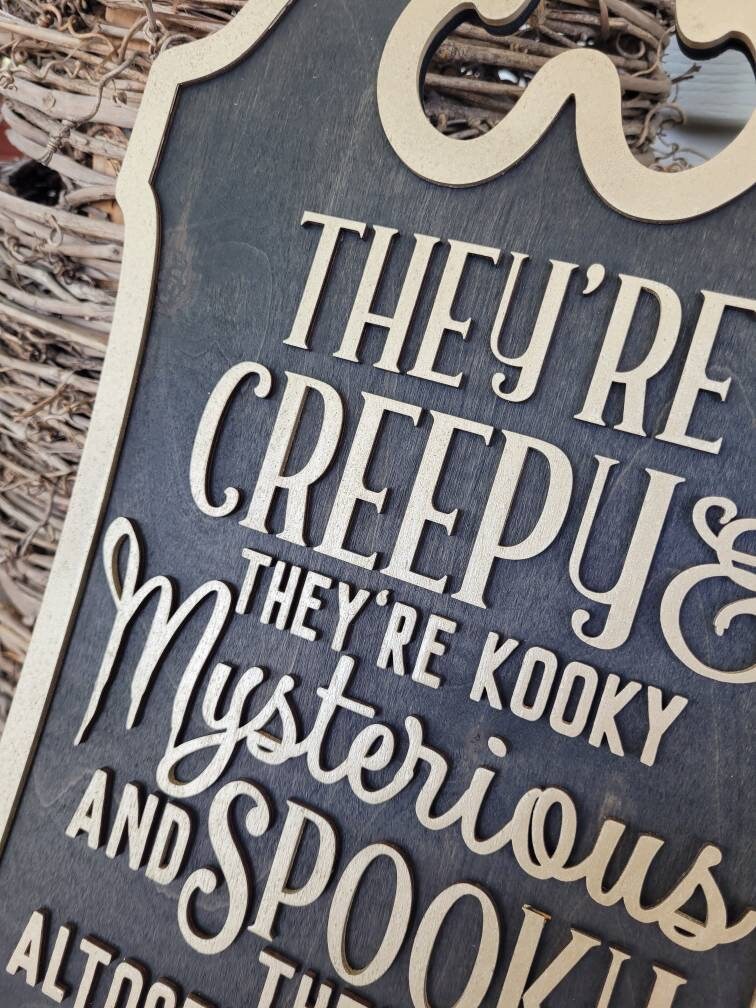 Personalized Halloween Sign | Family Name Sign | Porch Decor | Spooky & Mysterious | Creepy, Kooky, Spooky | Unique Gift | Home Decor