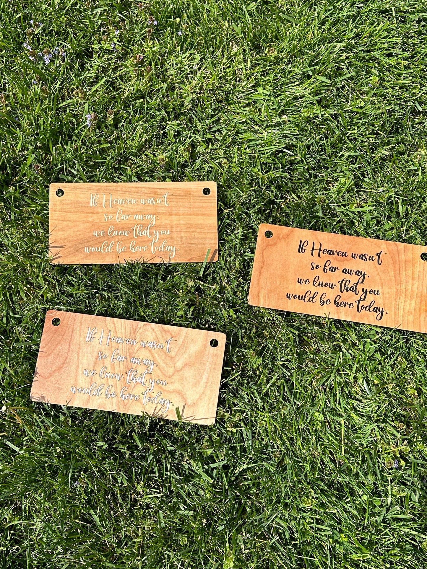 Wooden Reserved Sign - If Heaven Wasn't So Far Away