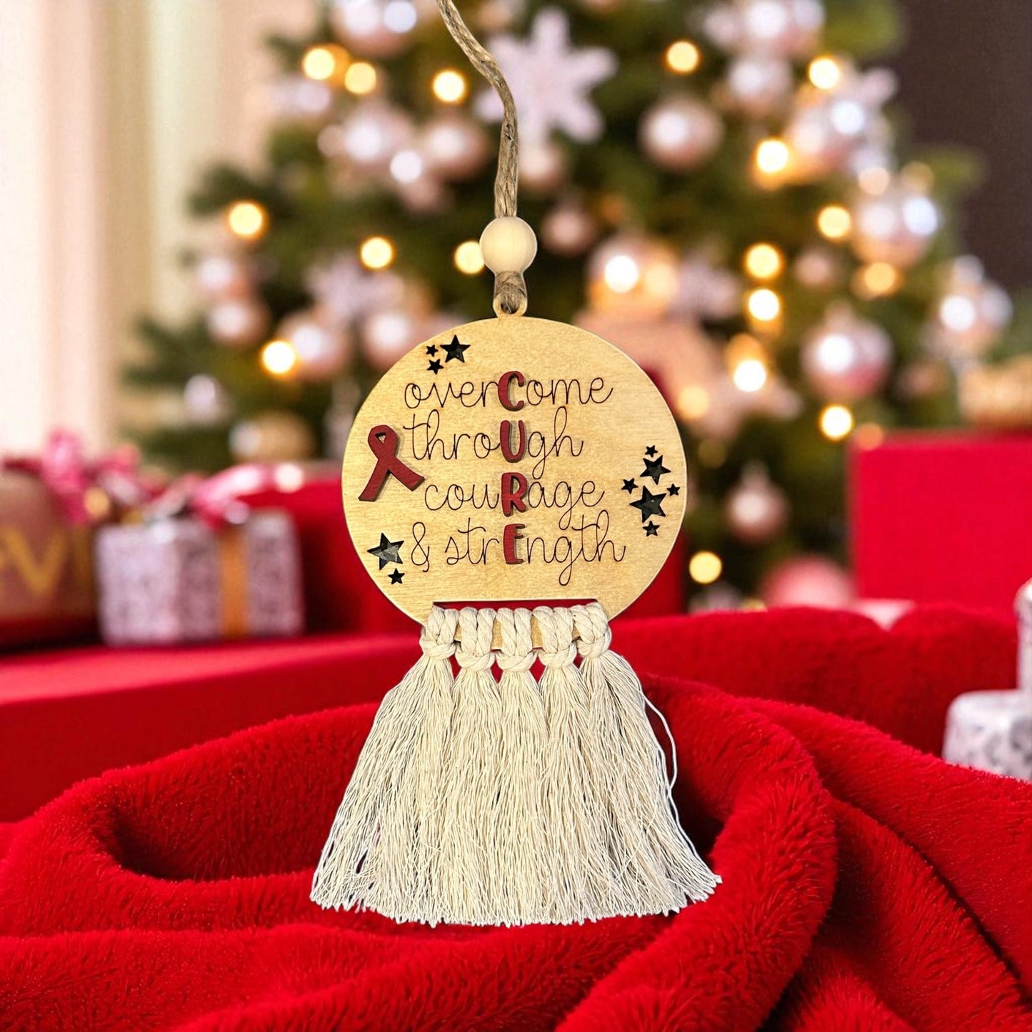 The Strength Collection: Macrame Cancer Awareness Ornaments