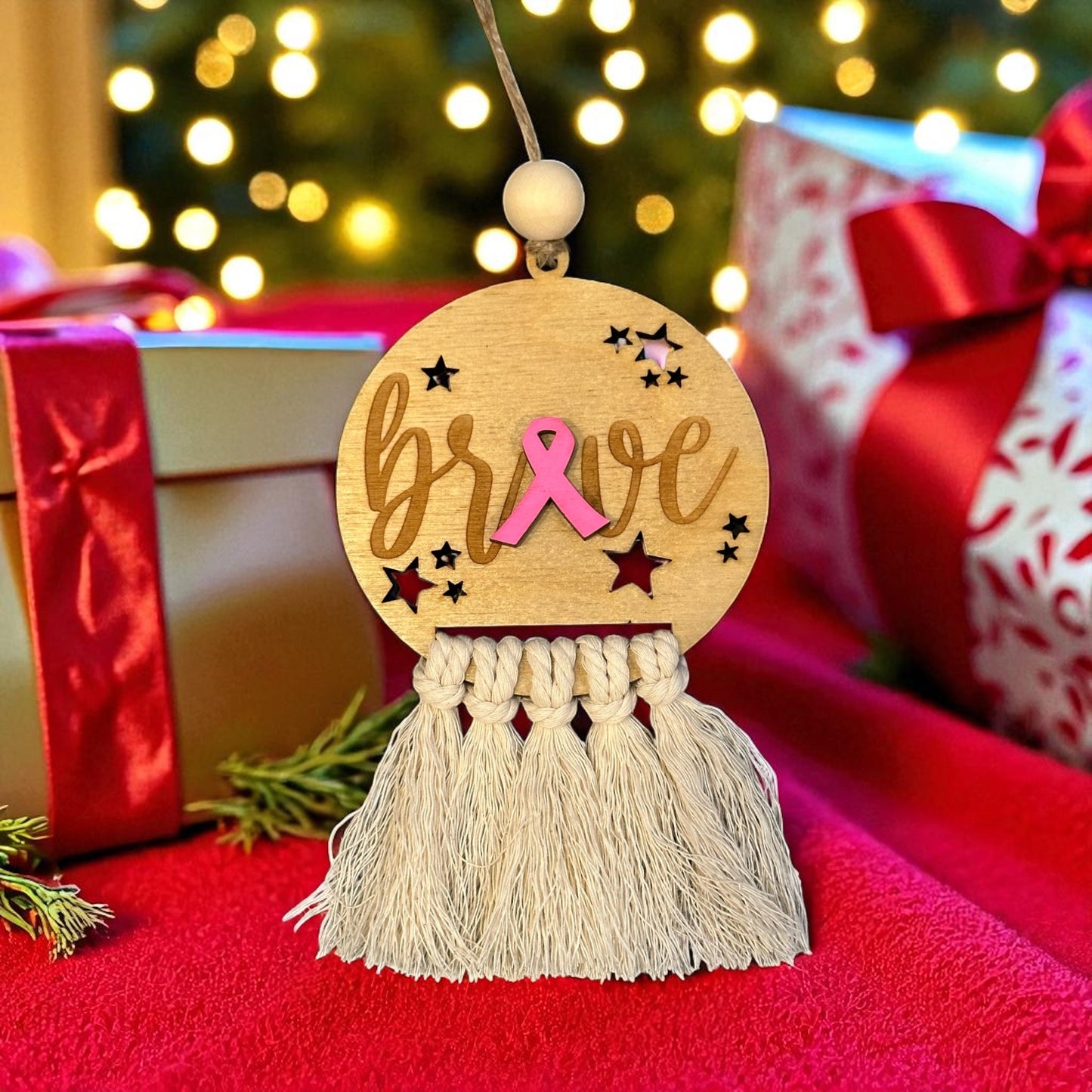 The Strength Collection: Macrame Cancer Awareness Ornaments