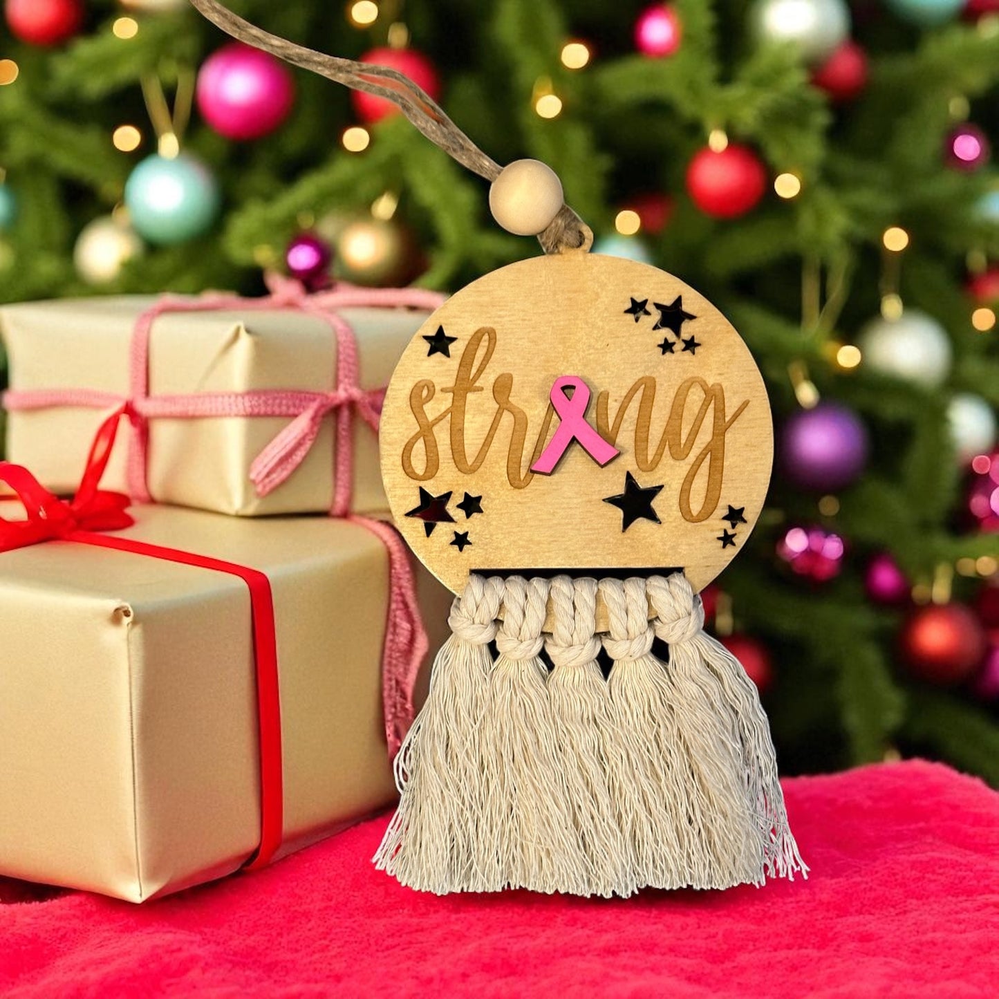 The Strength Collection: Macrame Cancer Awareness Ornaments