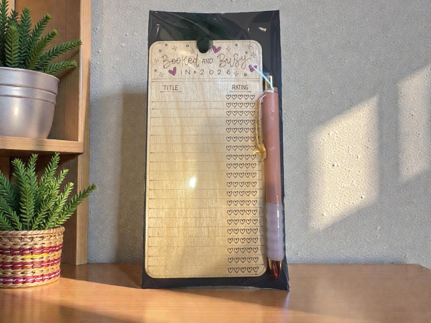 Wooden Reading Log Bookmark