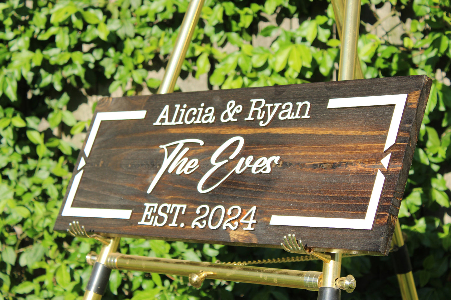 Personalized Established Sign - Custom Wood Name Sign - Wedding Gift with Last Name - Home Decor - Wall Art - Anniversary Gift