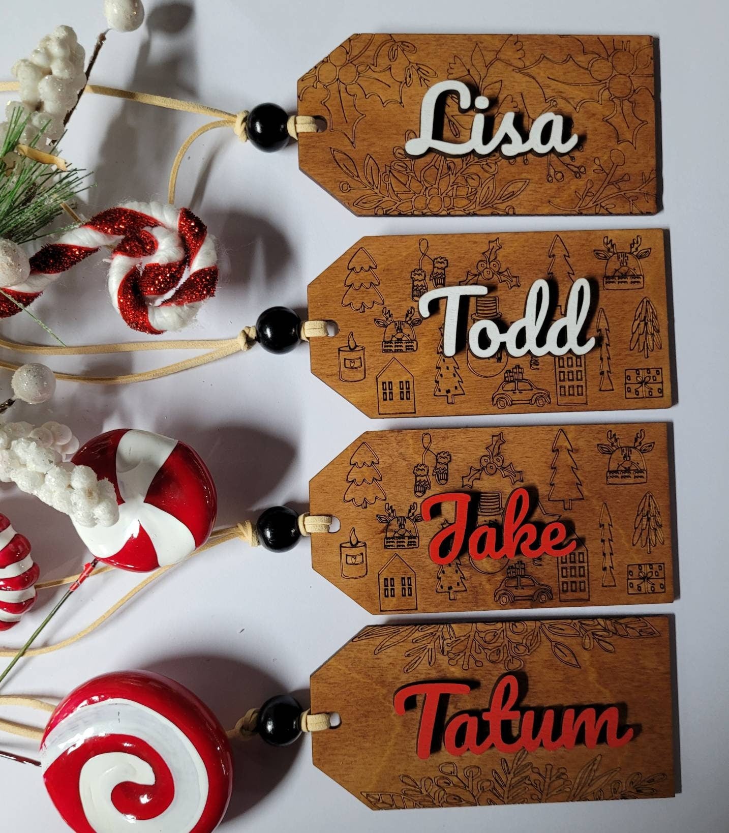 Wooden Stocking Tags