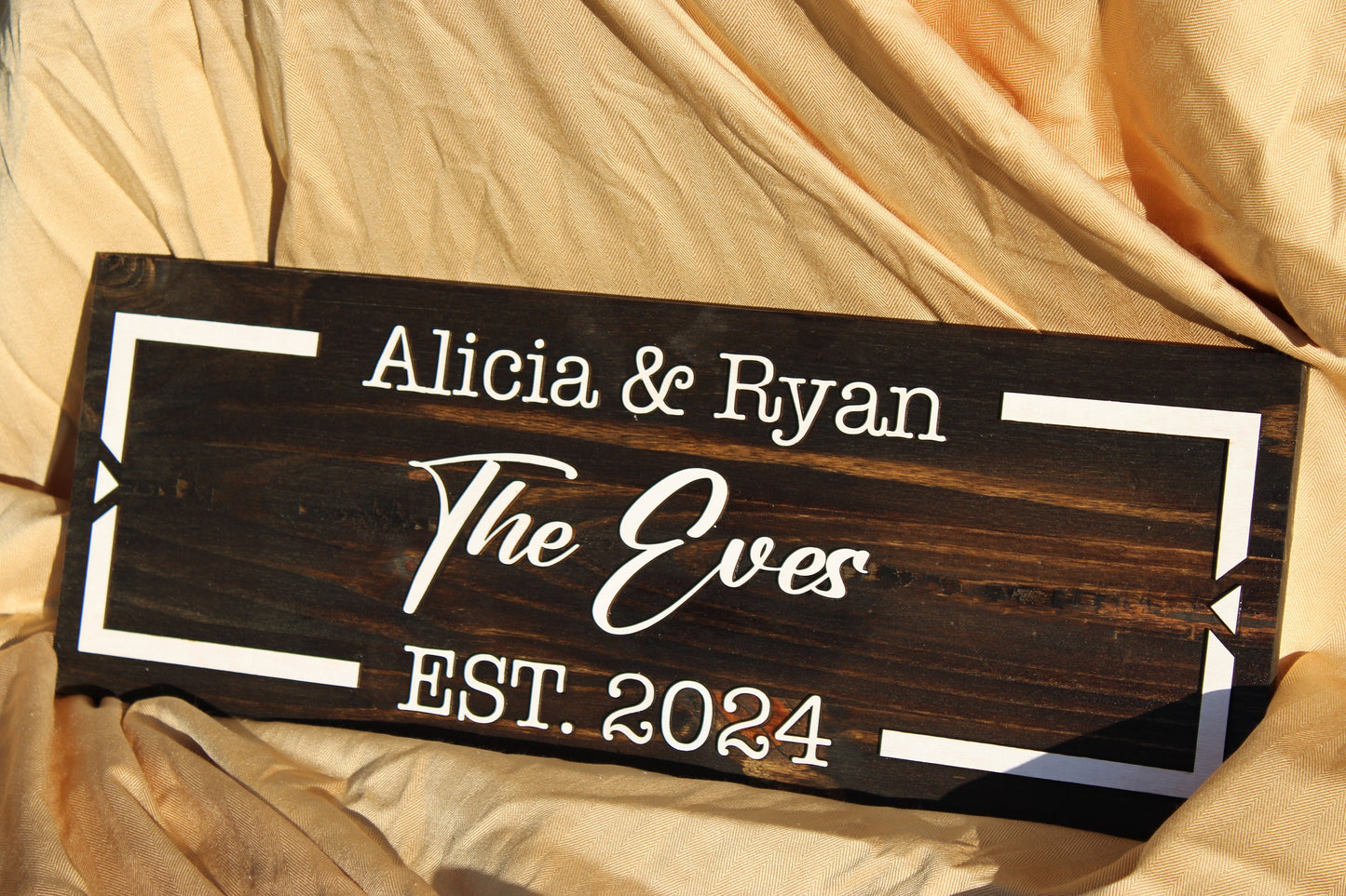 Personalized Established Sign - Custom Wood Name Sign - Wedding Gift with Last Name - Home Decor - Wall Art - Anniversary Gift