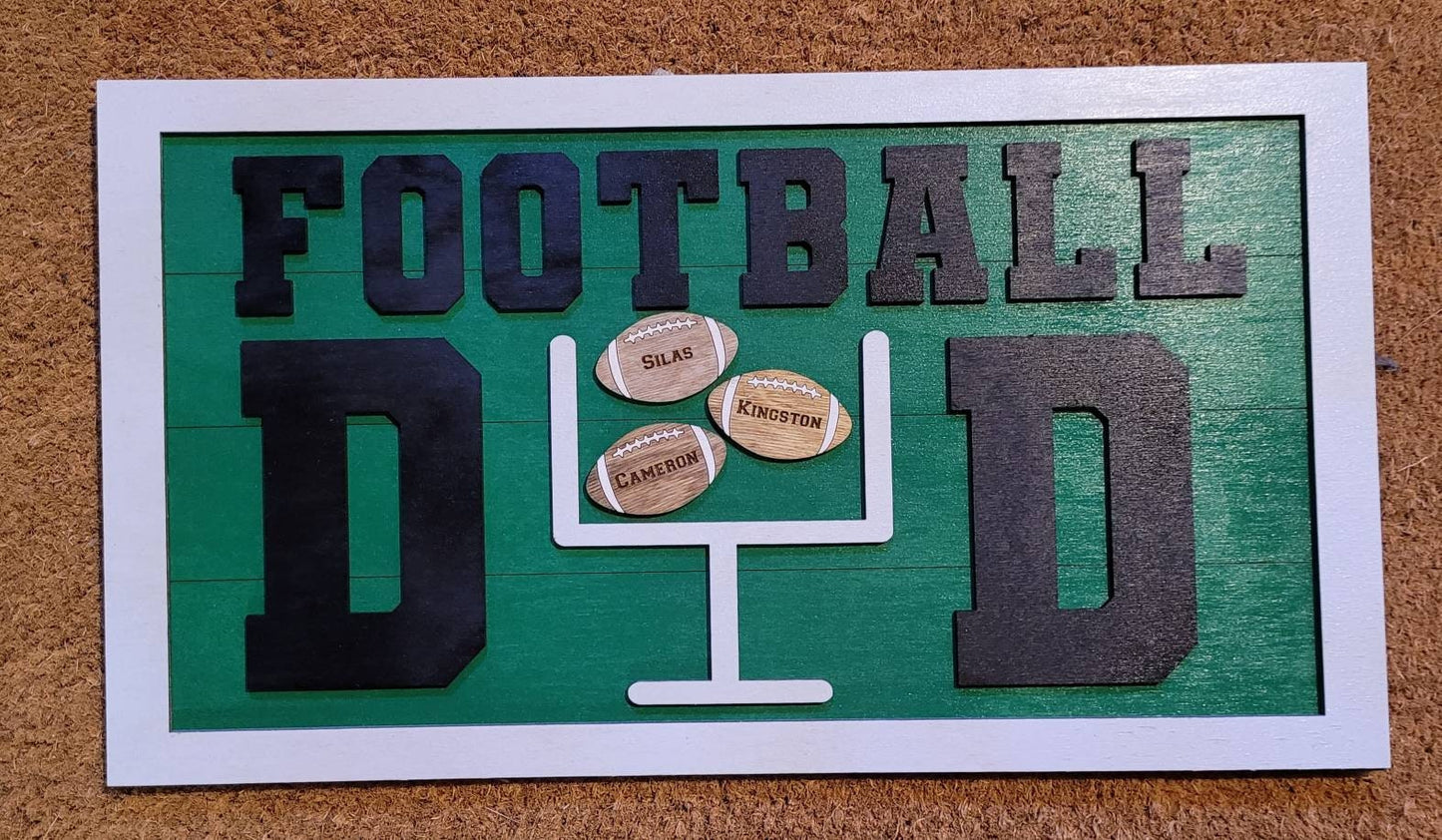 Personalized Football Mom/Dad Sign