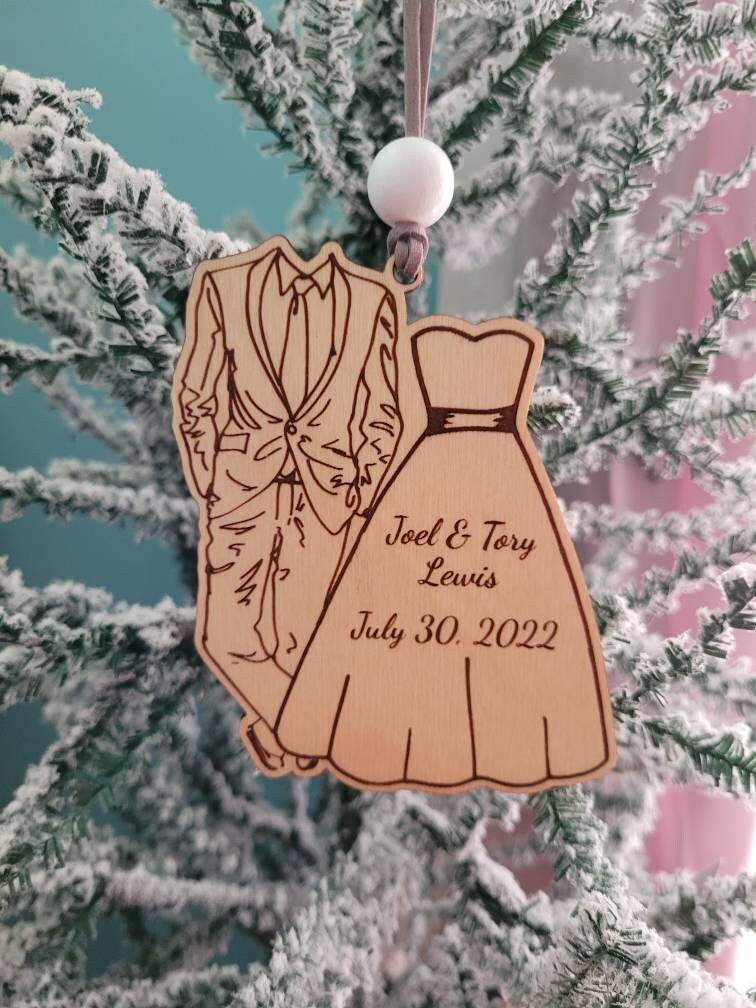 Personalized Bride & Groom Ornament