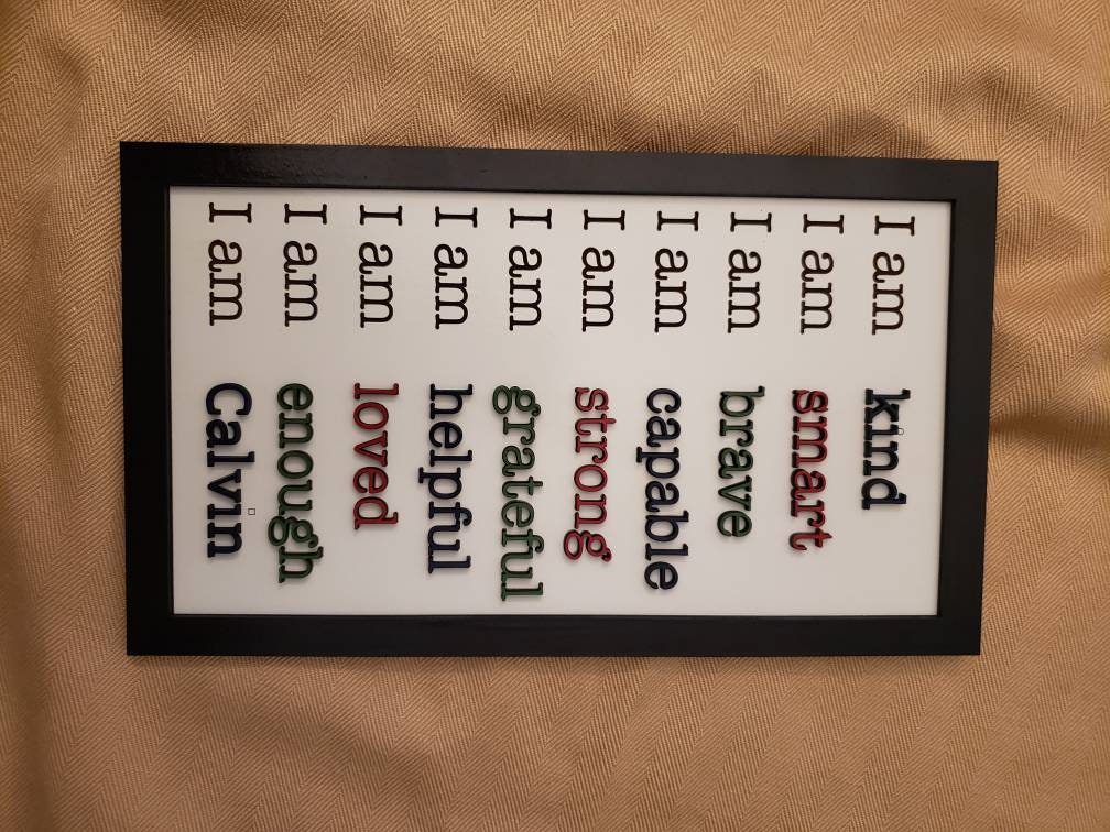 Inspirational Wooden Affirmation Sign