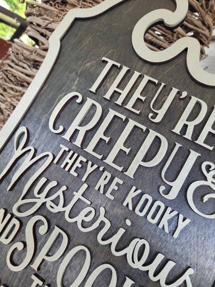 Personalized Halloween Sign | Family Name Sign | Porch Decor | Spooky & Mysterious | Creepy, Kooky, Spooky | Unique Gift | Home Decor