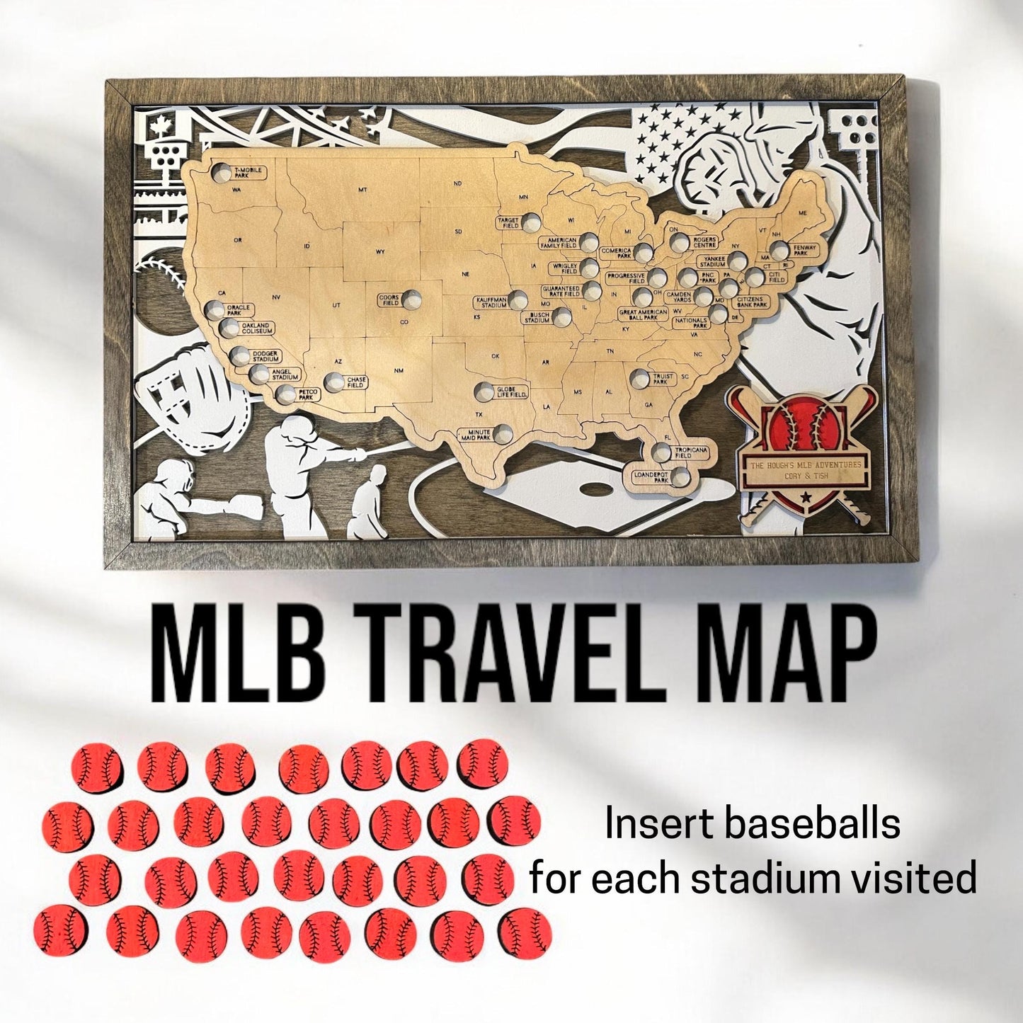 Personalized MLB Travel Map