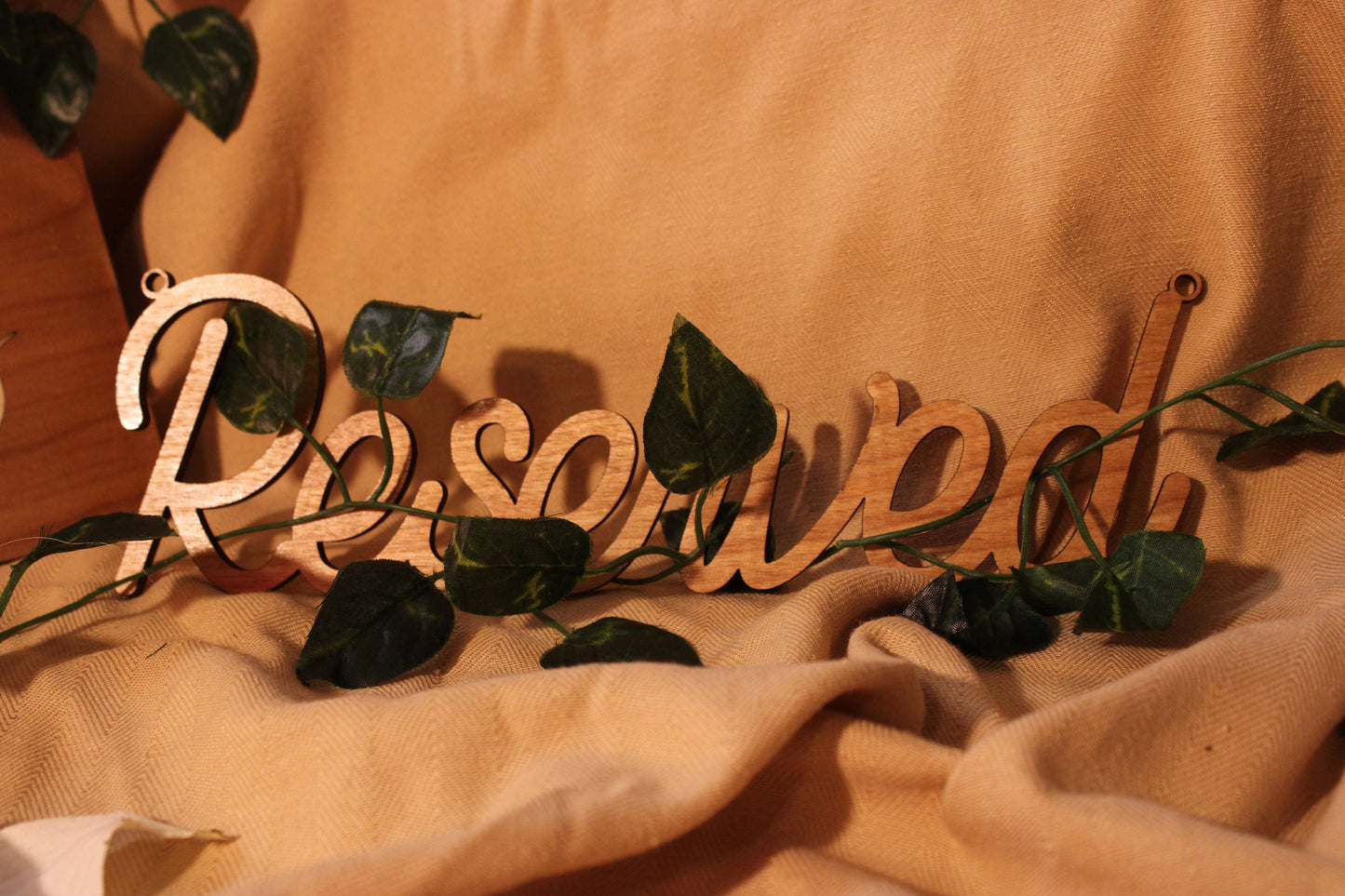 Wood Reserved Sign for Wedding Tables & Event Seating