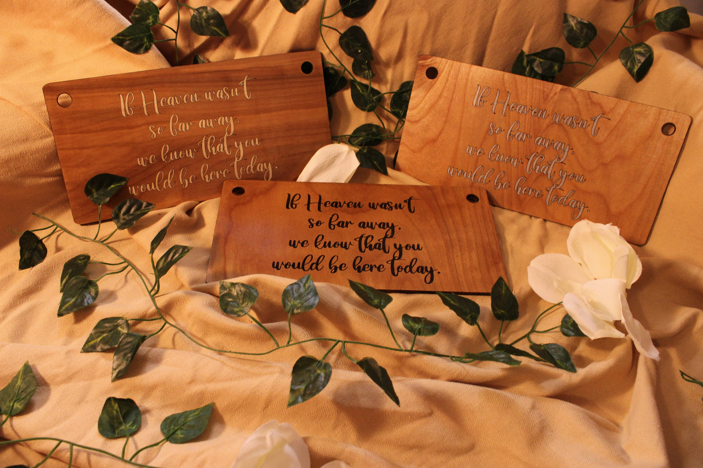 Wooden Reserved Sign - If Heaven Wasn't So Far Away