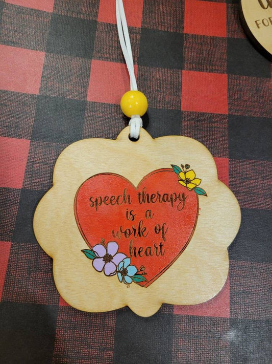 Speech Therapist "Work of Heart" Ornament