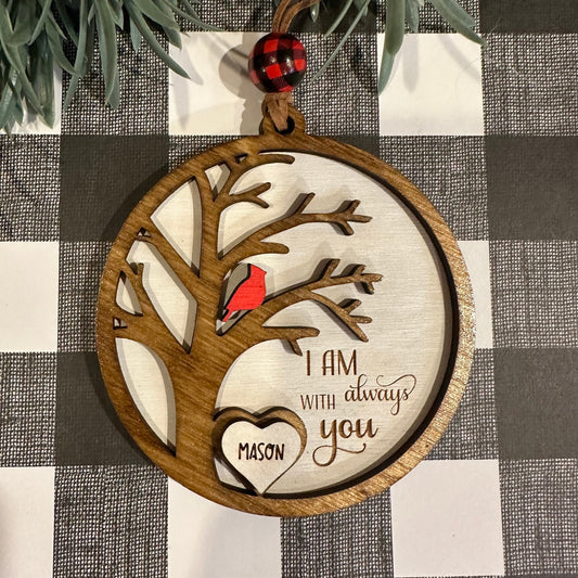 Personalized Cardinal Memorial Ornament