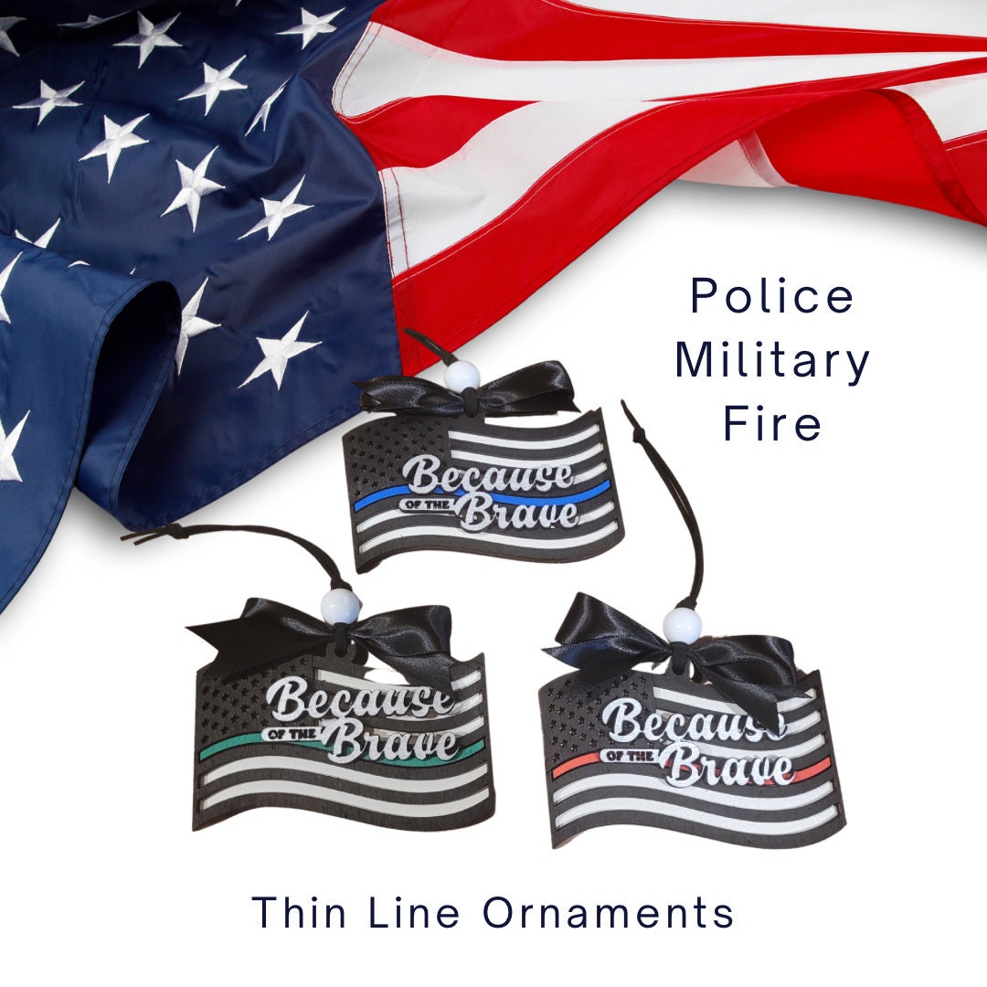 Thin Line Ornament Gift Set - Police, Fire, & Military