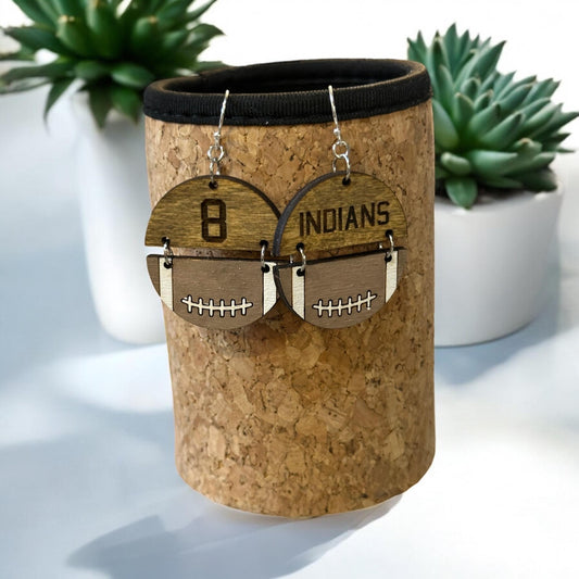 Personalized Football Earrings
