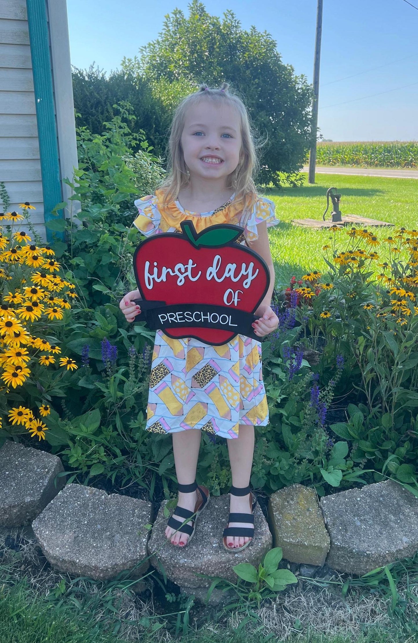 Reusable Apple First & Last Day of School Sign