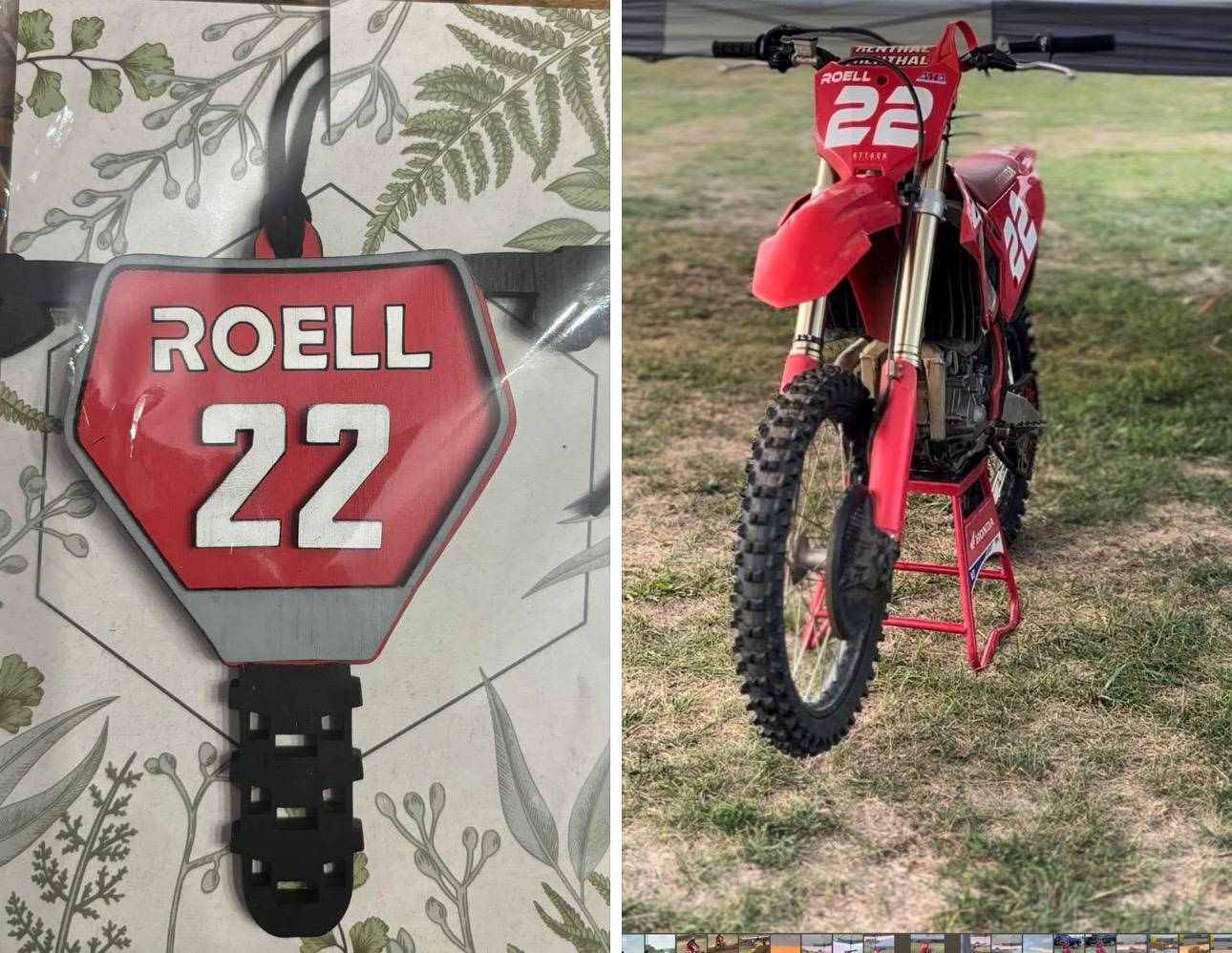 Personalized Motocross Ornament