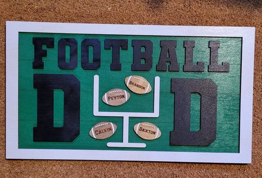 Personalized Football Mom/Dad Sign
