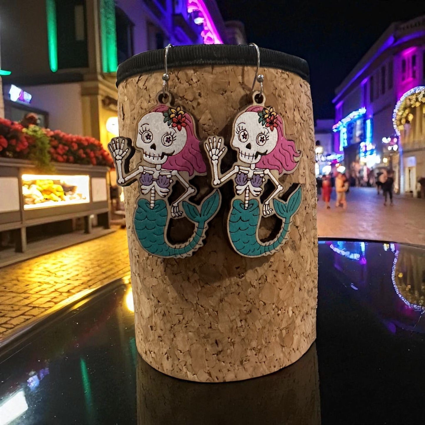 Skeleton Mermaid Earrings