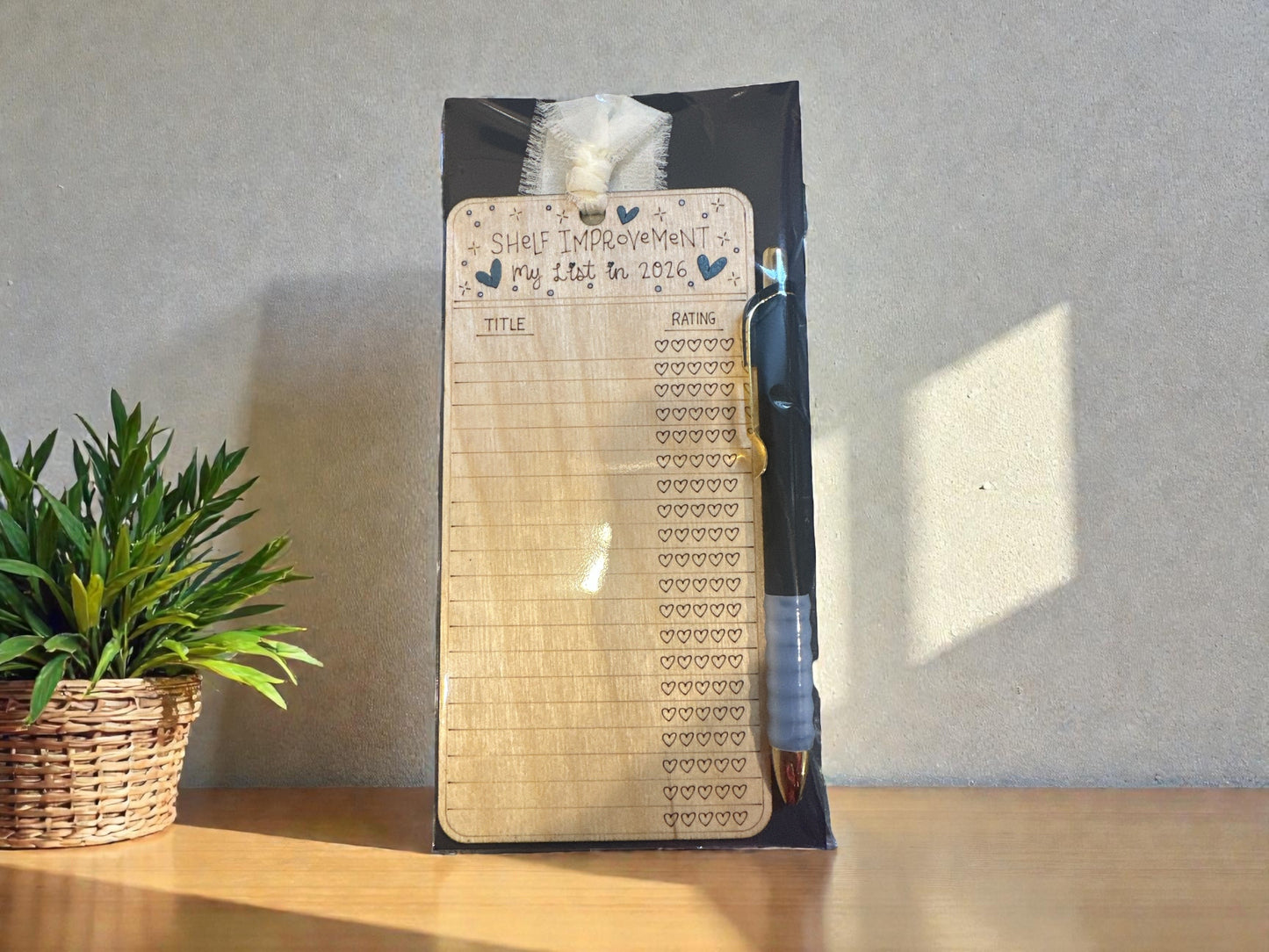 Wooden Reading Log Bookmark