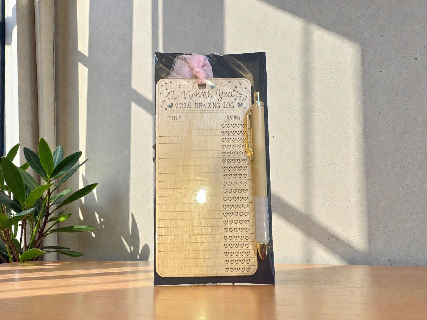 Wooden Reading Log Bookmark