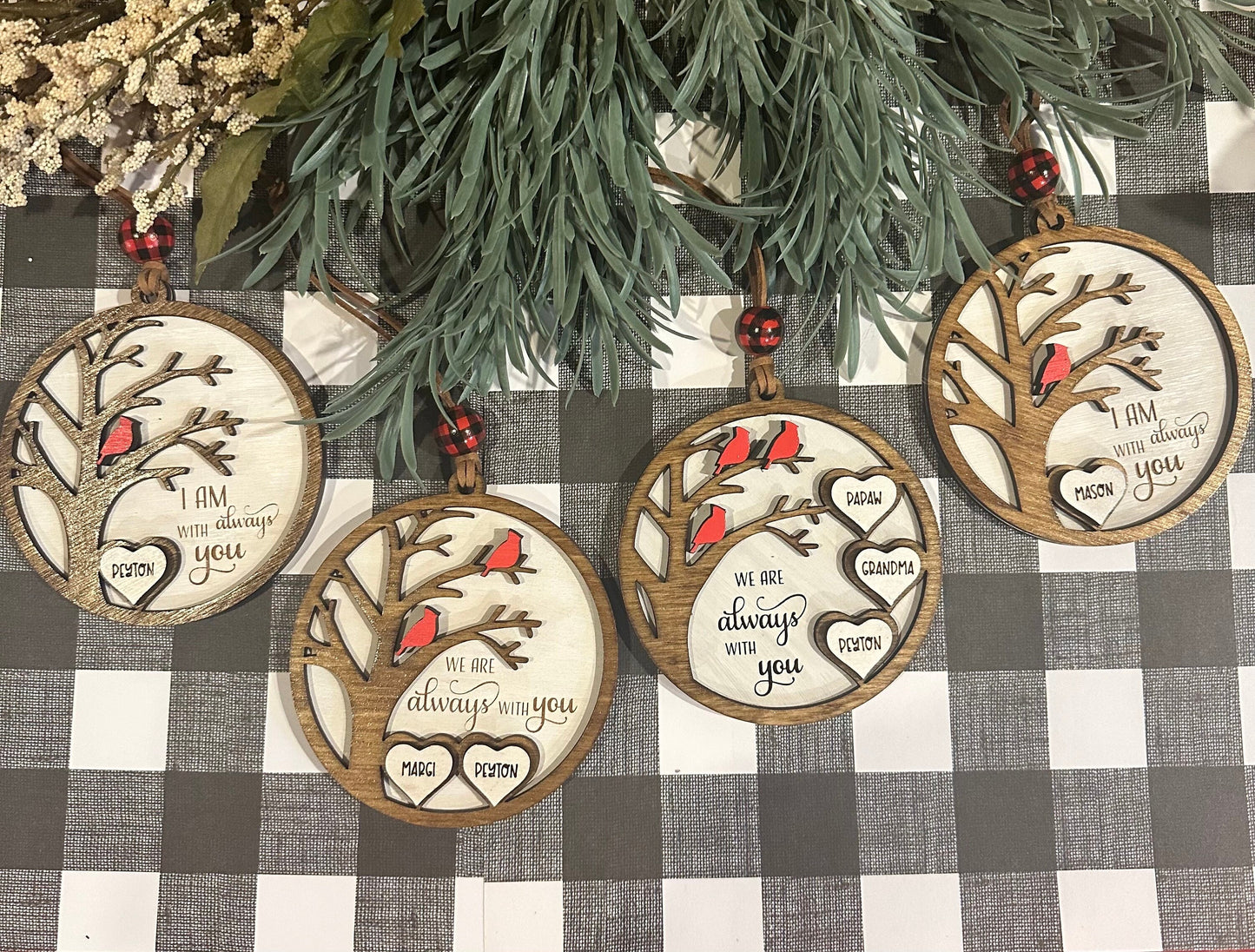 Personalized Cardinal Memorial Ornament
