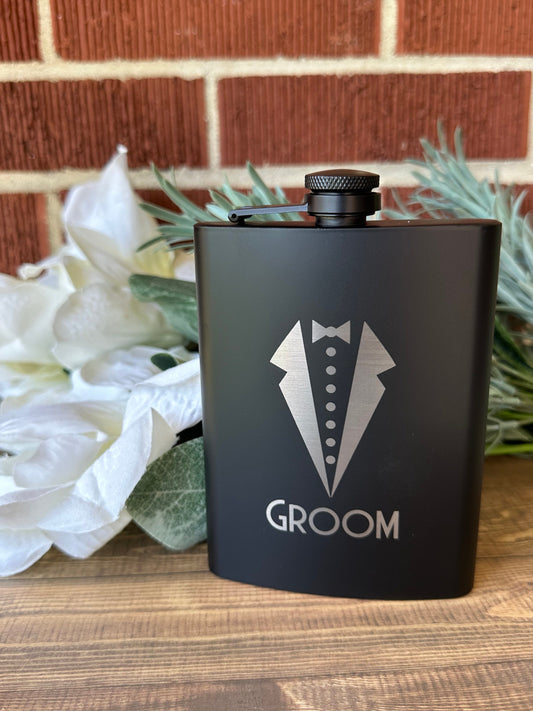 Groom and Groomsmen Flask