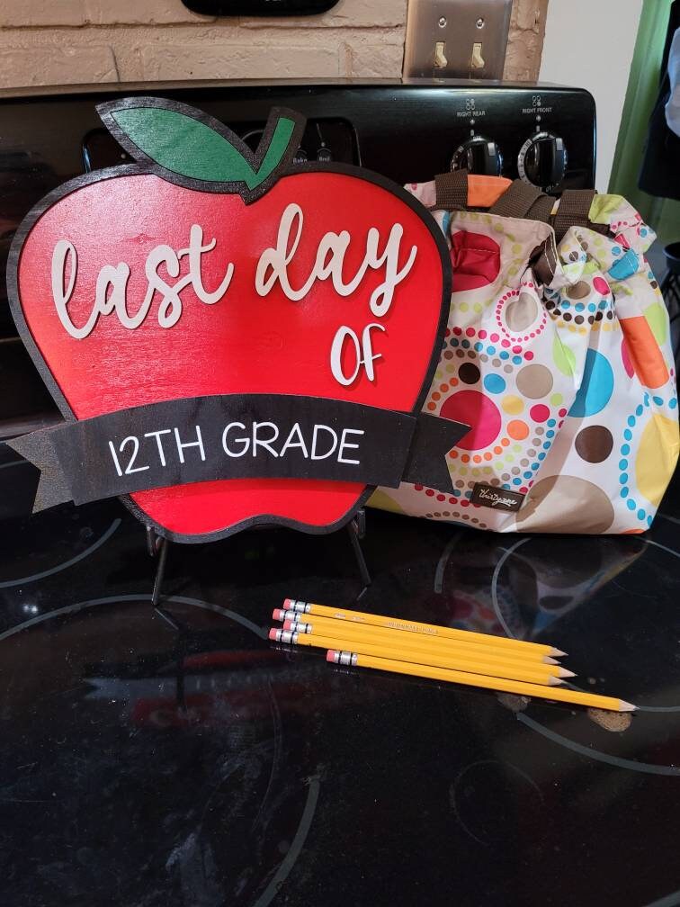 Reusable Apple First & Last Day of School Sign