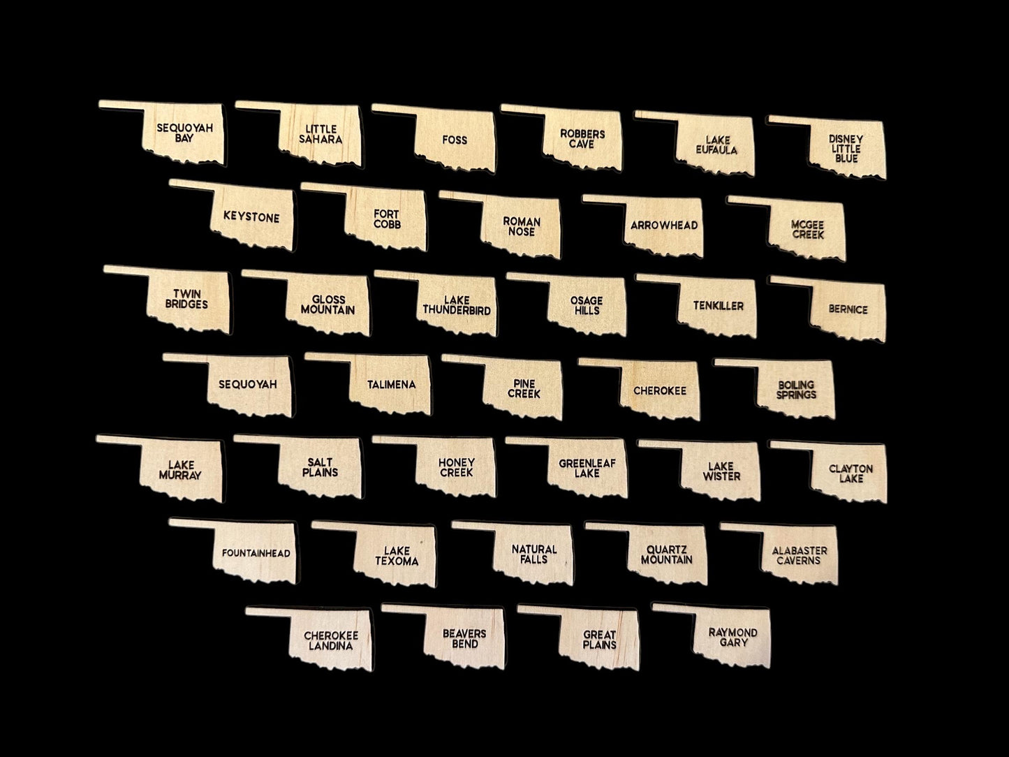 Oklahoma State Park Camping Map