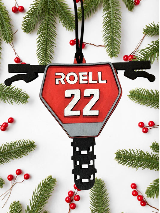 Personalized Motocross Ornament