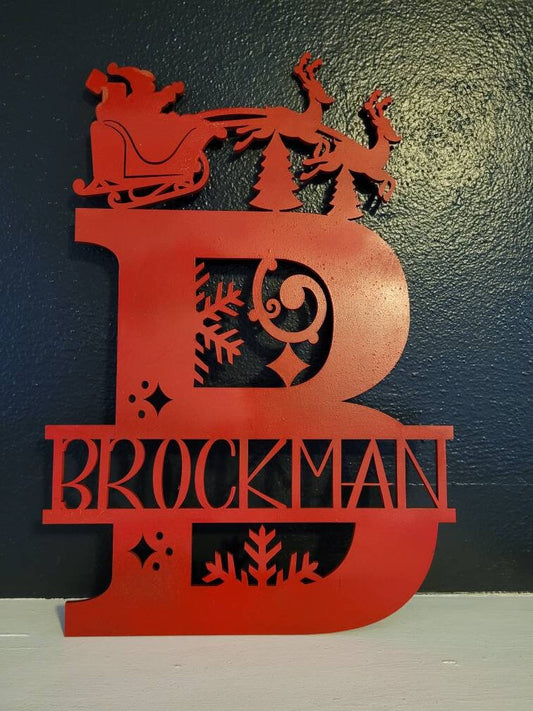 Christmas Monogram Sign