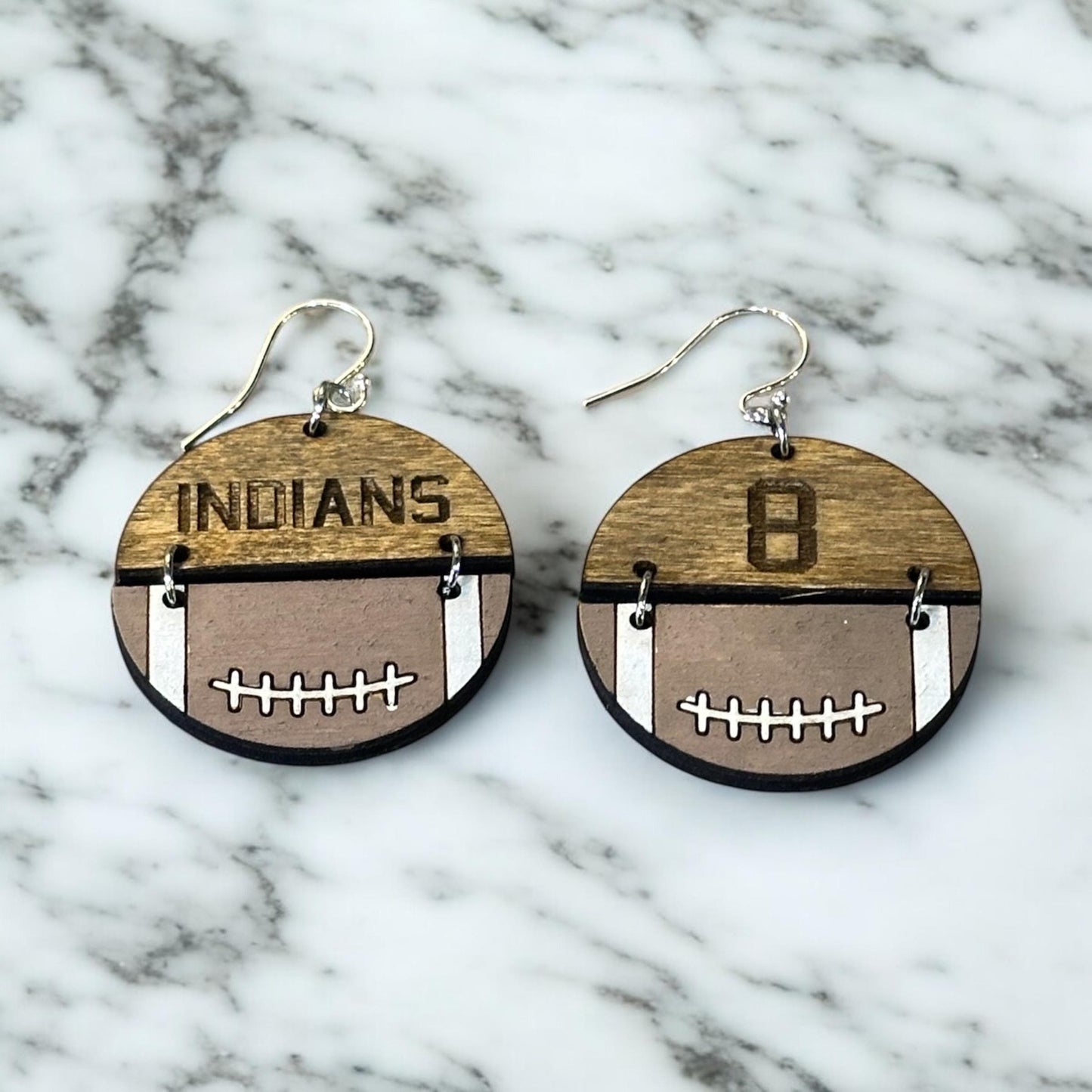 Personalized Football Earrings